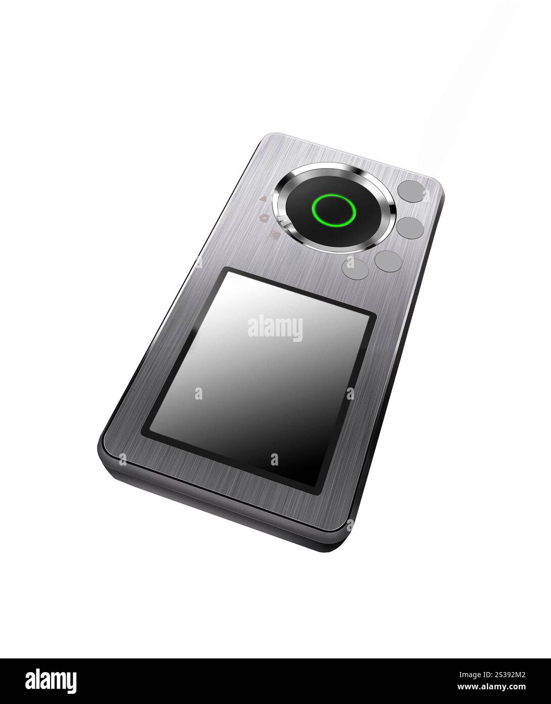 Kleiner MP3-Player isoliert auf weiß. Kleiner MP3-Player isoliert Stockfoto