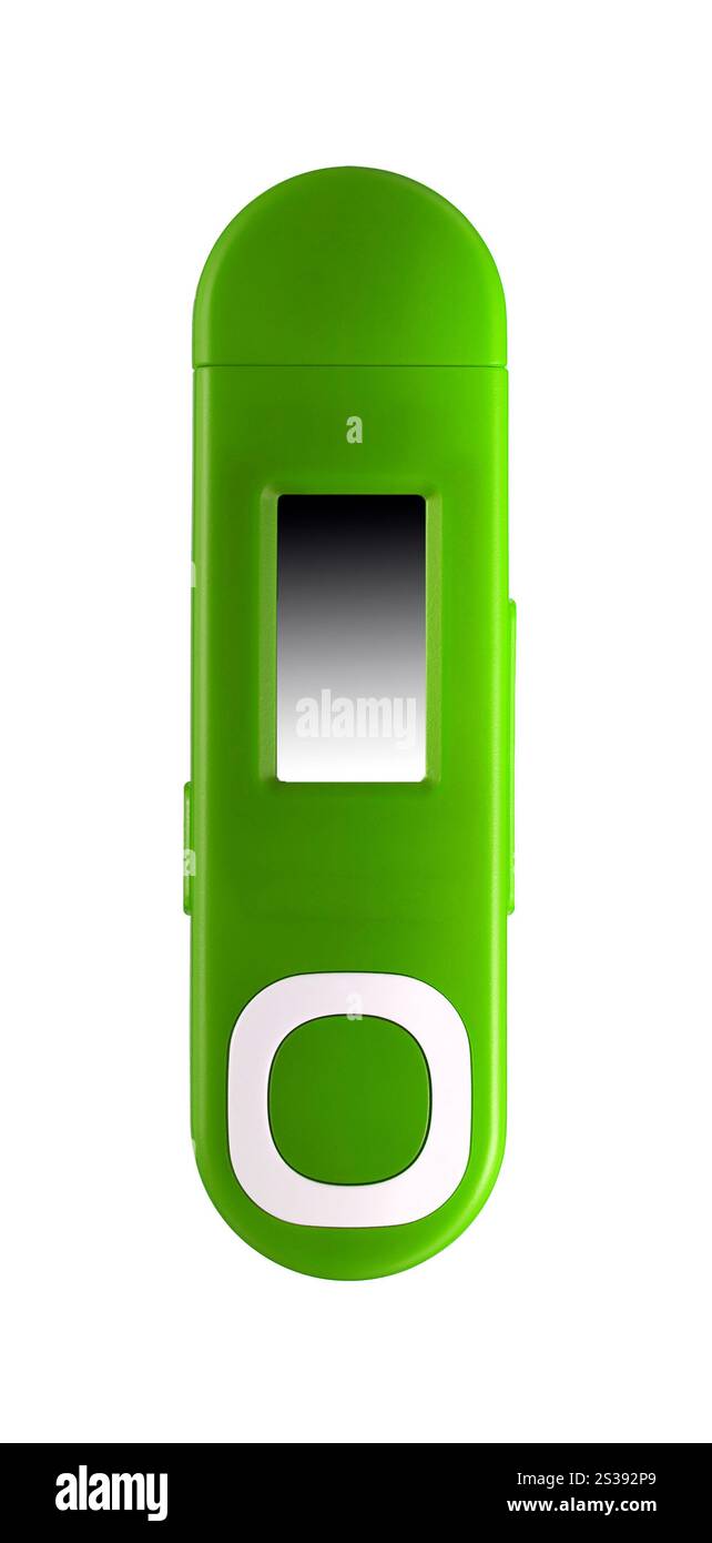 Kleine mp3-Player isoliert auf weißem Stockfoto