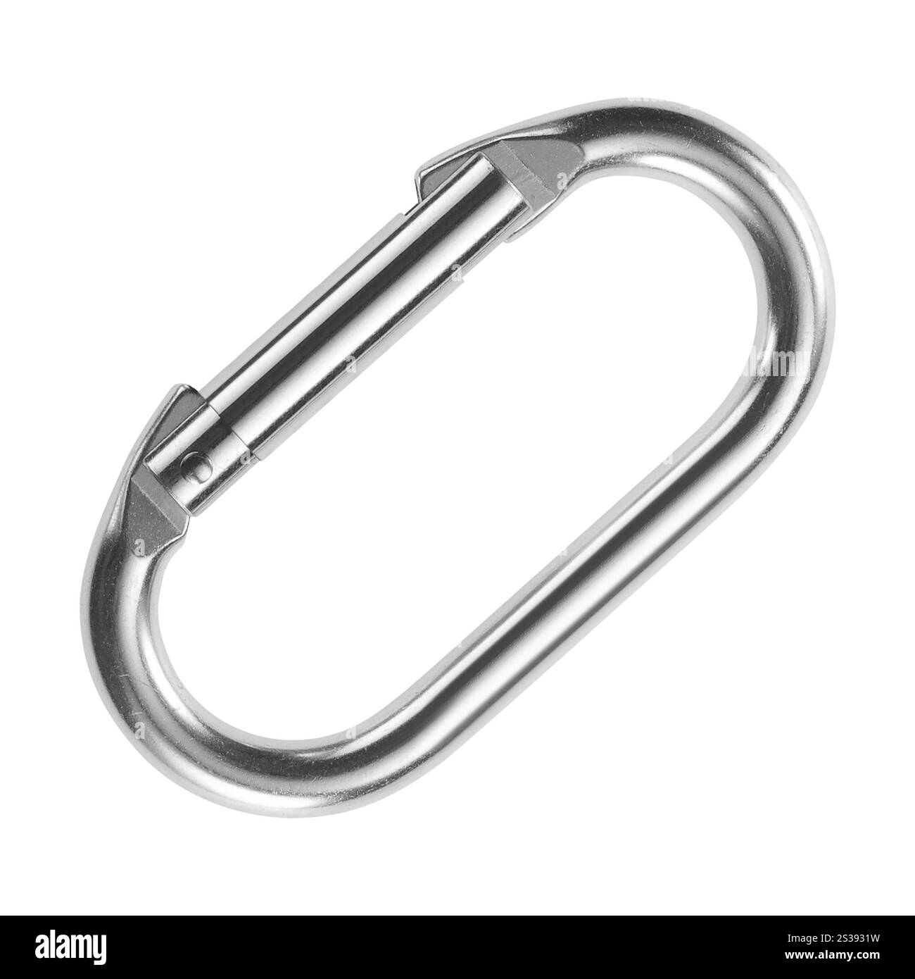 Karabiner isoliert auf weißem Hintergrund Stockfoto
