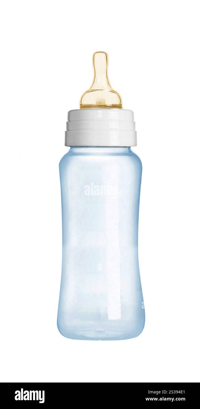 Baby-Flasche isoliert auf weißem Hintergrund Stockfoto