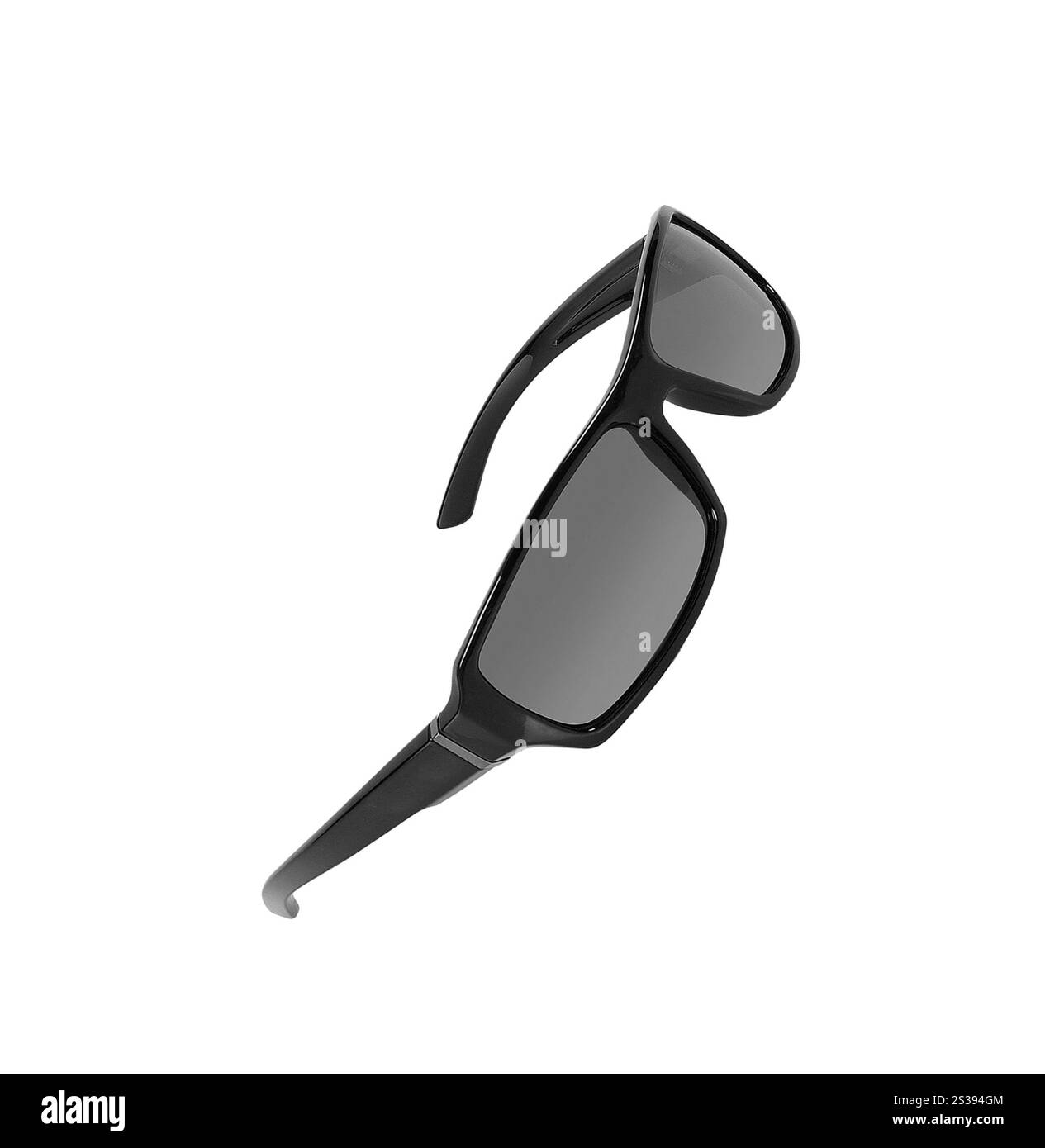 Schwarze Sonnenbrille isoliert auf weißem Hintergrund Stockfoto