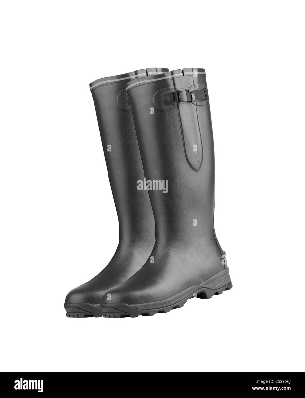 Gummistiefel isoliert auf weißem Hintergrund. Gummistiefel auf weißem Hintergrund Stockfoto