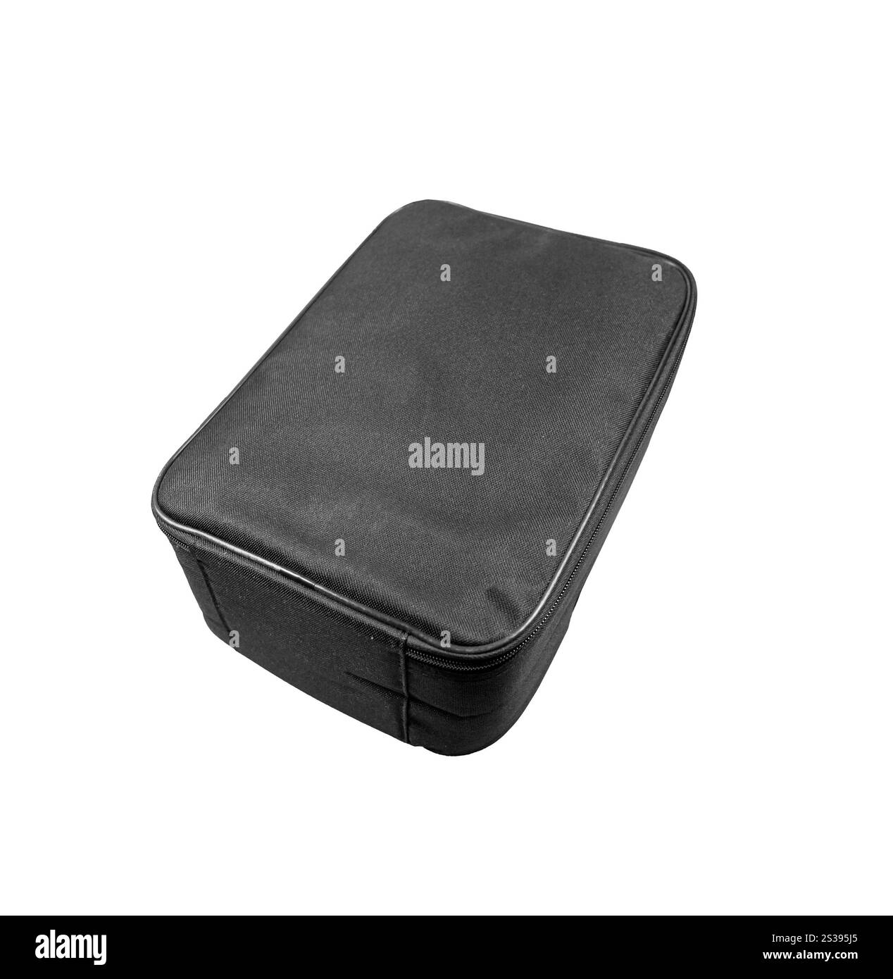 Schwarze Tasche isoliert auf weiss Stockfoto