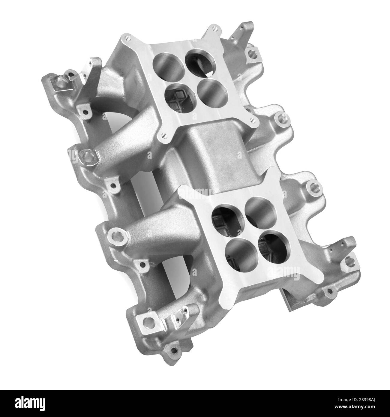 Verstreute Metalldetails isoliert auf weißem Hintergrund. Verstreute Metalldetails Stockfoto