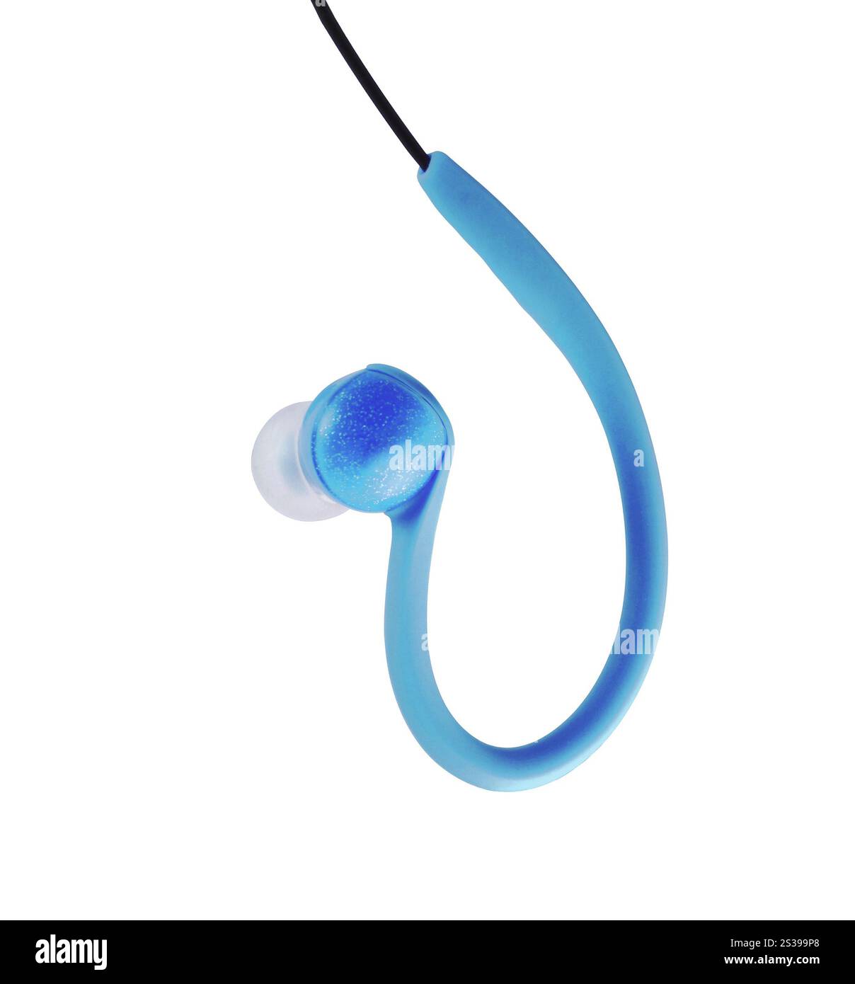 Blue Air Kopfhörer isoliert auf weiß. Blue Air Kopfhörer isoliert Stockfoto
