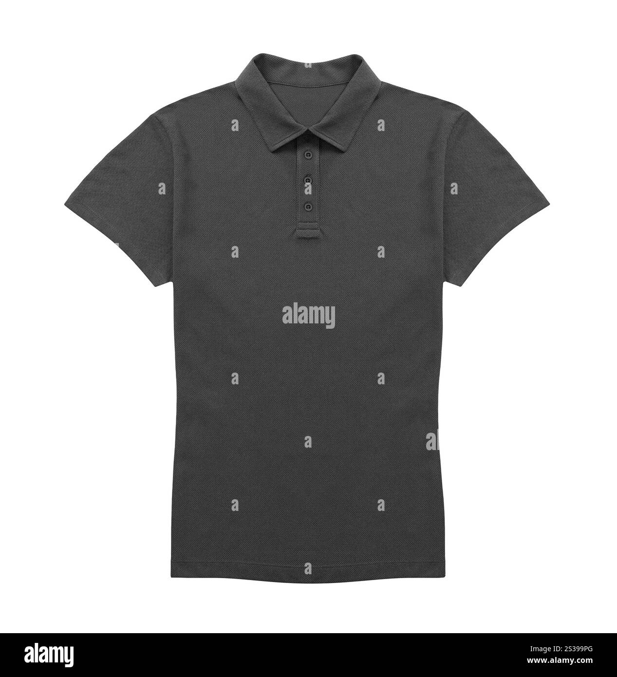 Nahaufnahme des T-Shirts auf weißem Hintergrund. Nahaufnahme des T-Shirts auf weiß Stockfoto