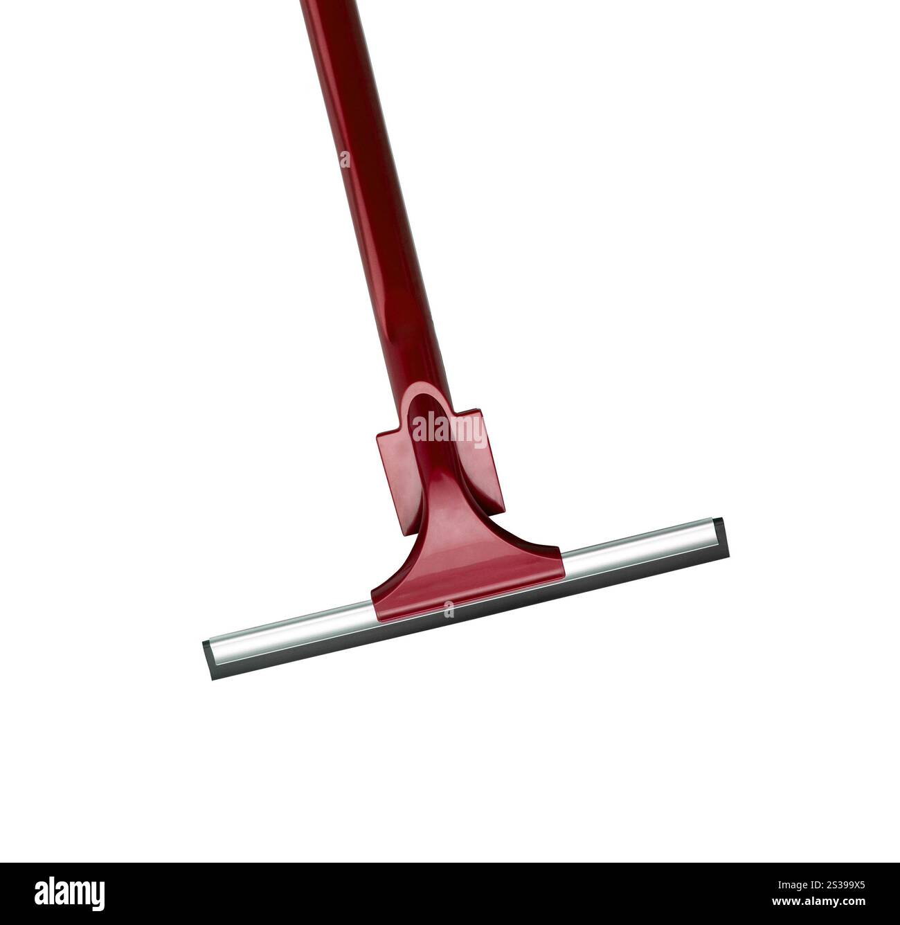 Mopp zum Reinigen des Glasfensters isoliert auf weißem Hintergrund. Mopp zum Reinigen des Glasfensters Stockfoto