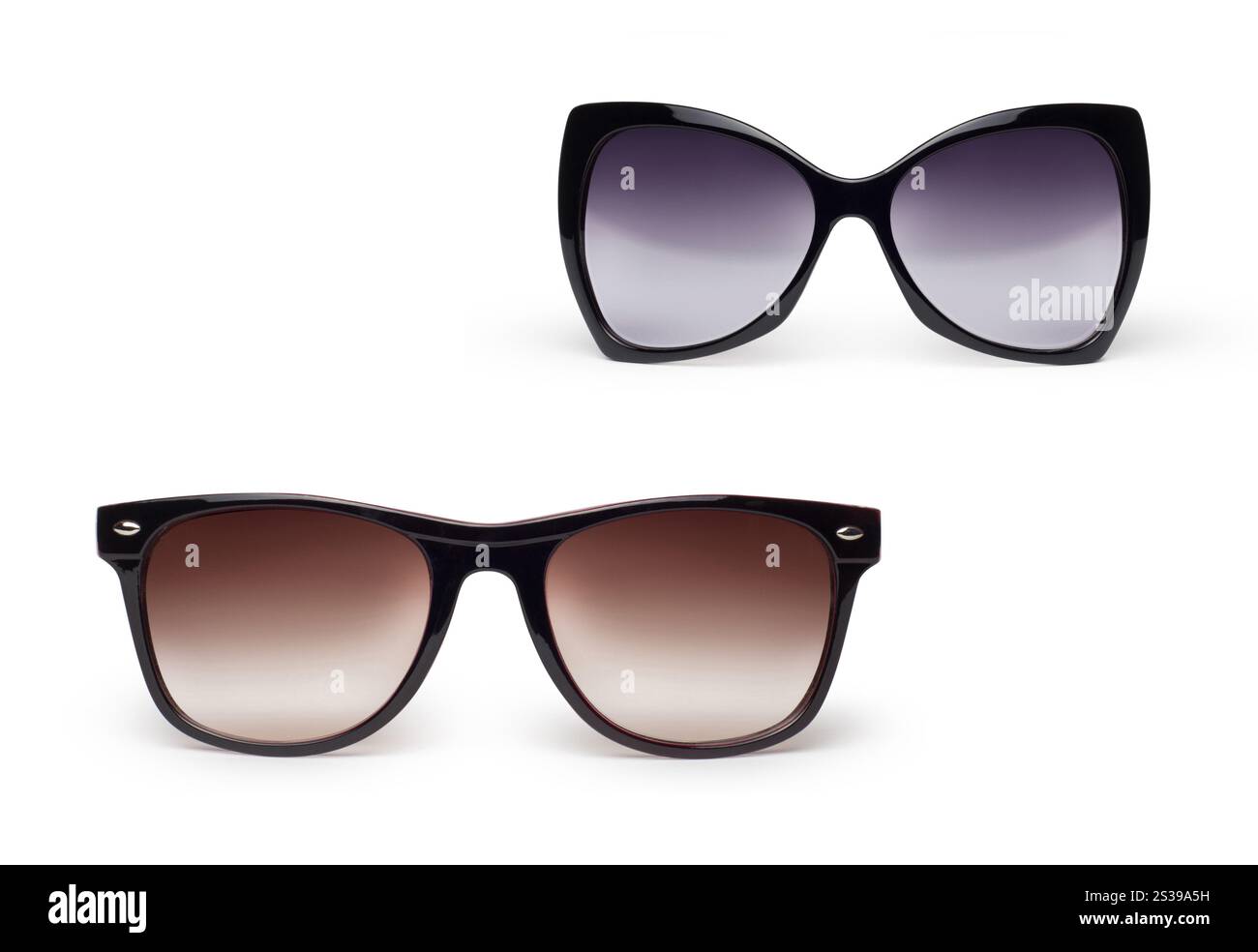 Modische Sonnenbrille isoliert auf weiß. Modische Sonnenbrille isoliert Stockfoto