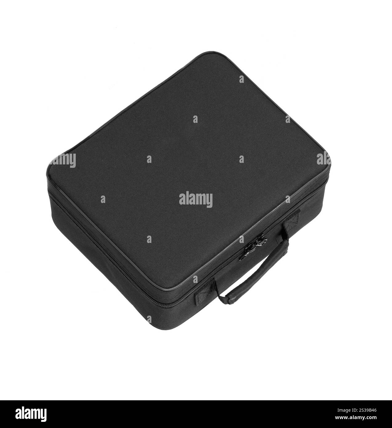 Kleine graue Sporttasche isoliert auf weiß. Kleine graue Sporttasche Stockfoto