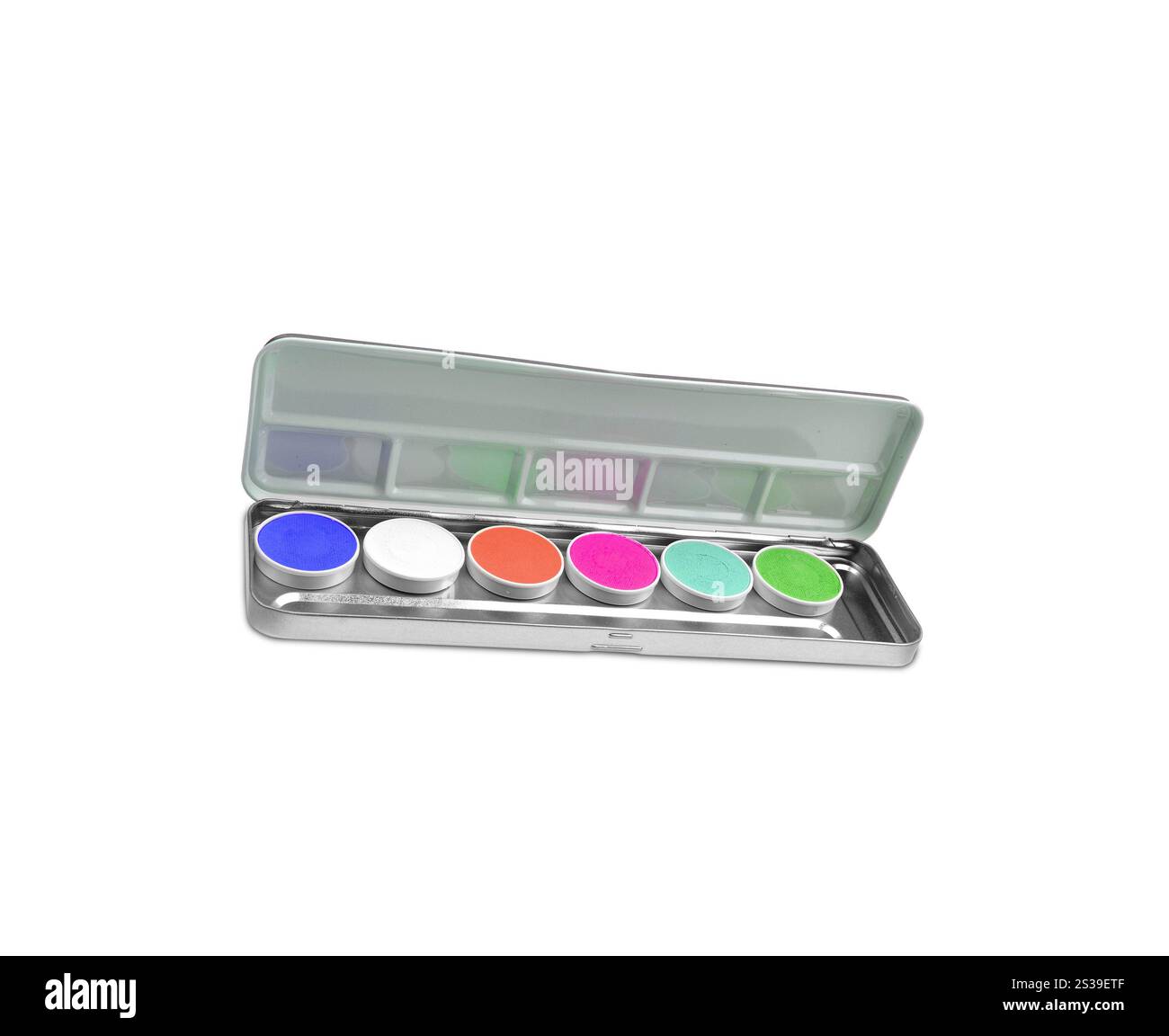 Make-up-Produkte isoliert auf weißem Hintergrund. Make-up-Produkte Stockfoto