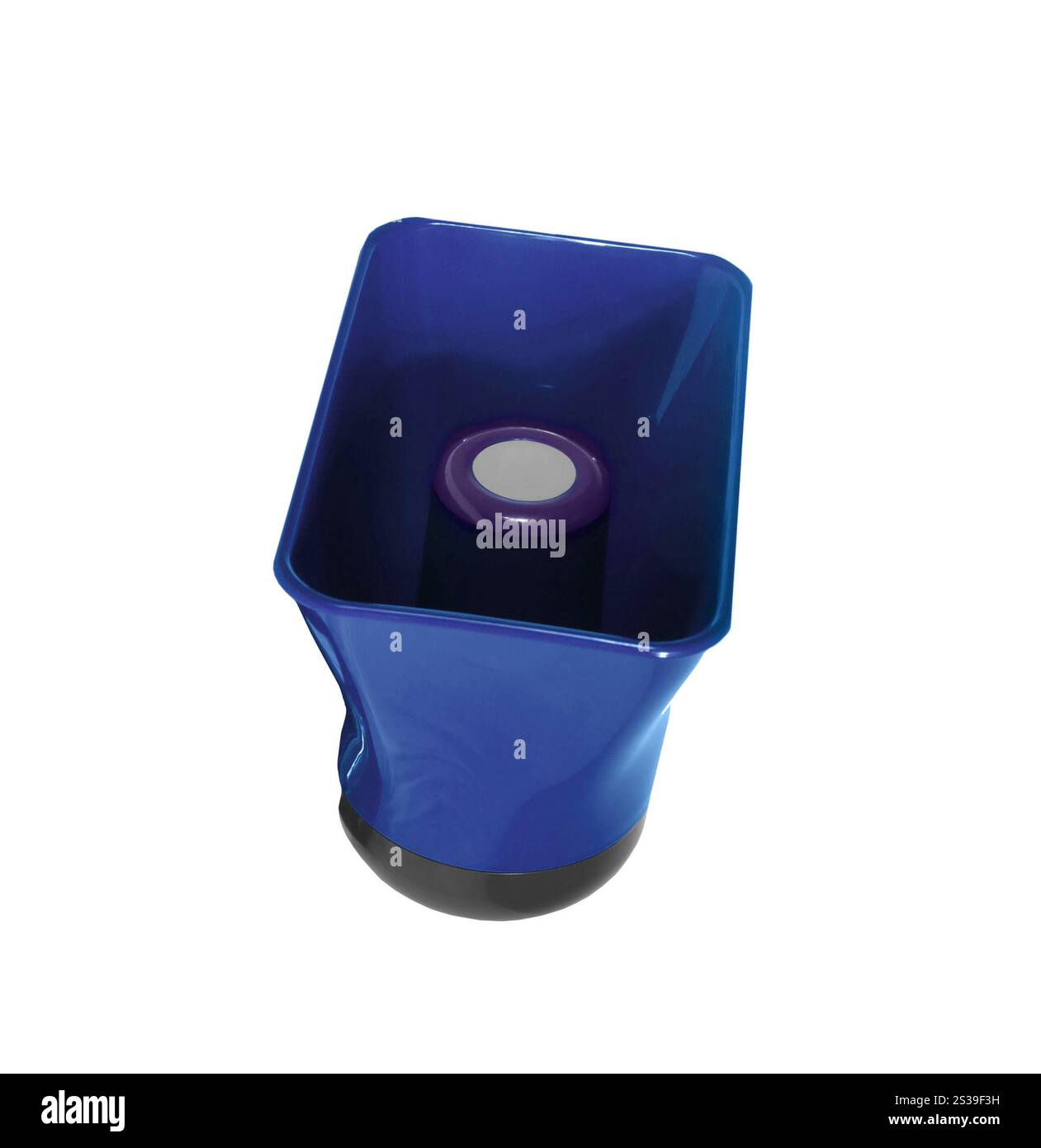 Blaues Megaphon. Grünes Megaphon Stockfoto