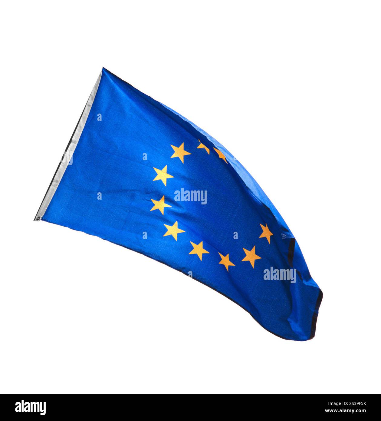 Flagge Europas isoliert über weißem Hintergrund. Die Flagge Europas isoliert Stockfoto Flagge Europas isoliert über weißem Hintergrund. Die Flagge Europas isoliert Stockfoto