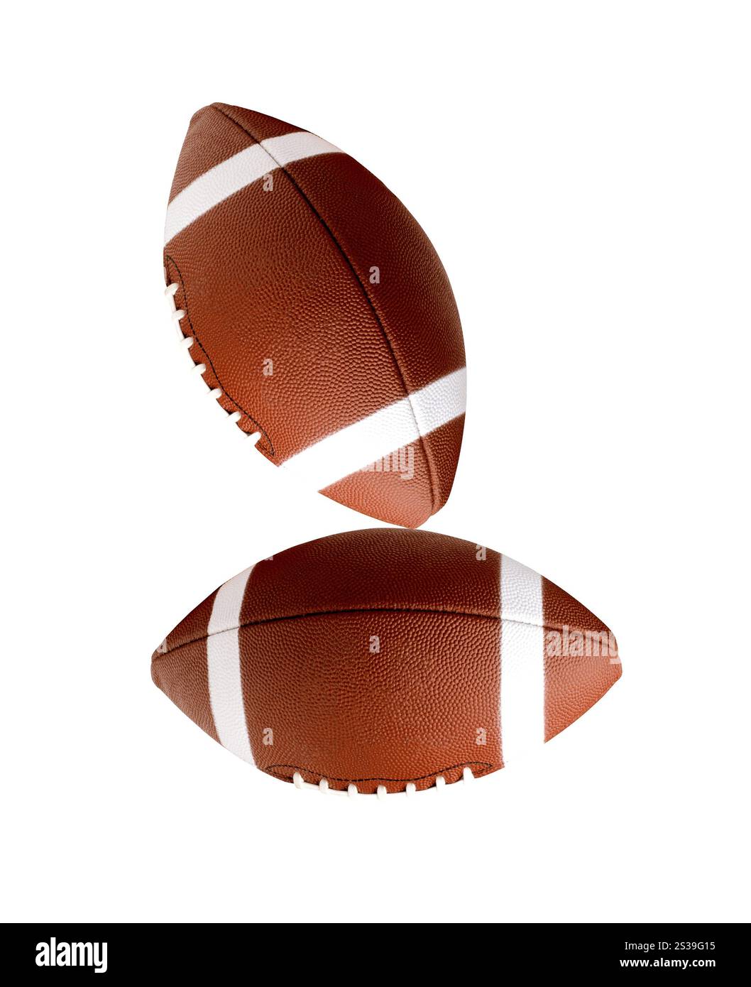 Bälle für american Football isoliert auf weißem Hintergrund. Bälle für american Football Stockfoto