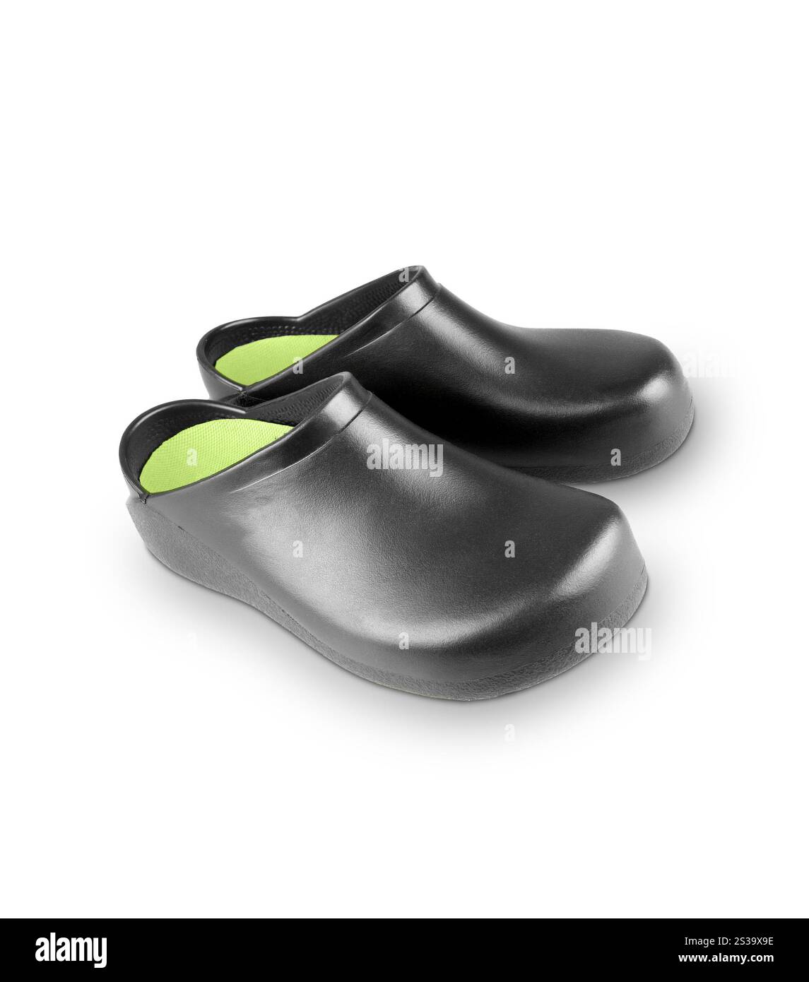 Gummistiefel isoliert auf weißem Hintergrund. Gummistiefel isoliert auf weißem Hintergrund Stockfoto