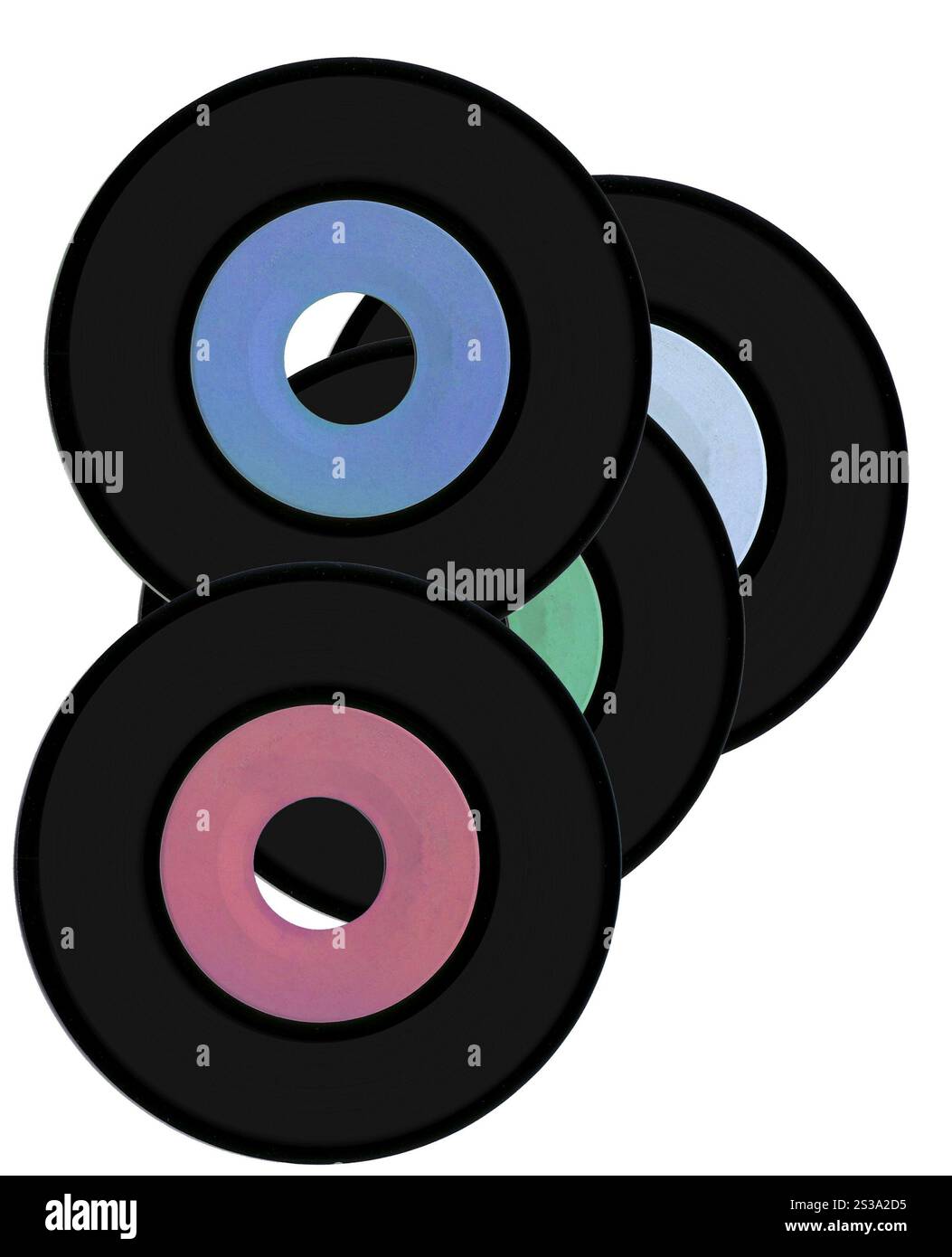 Vynil-Kreise isoliert auf weiß. Vynil-Kreise Stockfoto Vynil-Kreise isoliert auf weiß. Vynil-Kreise Stockfoto