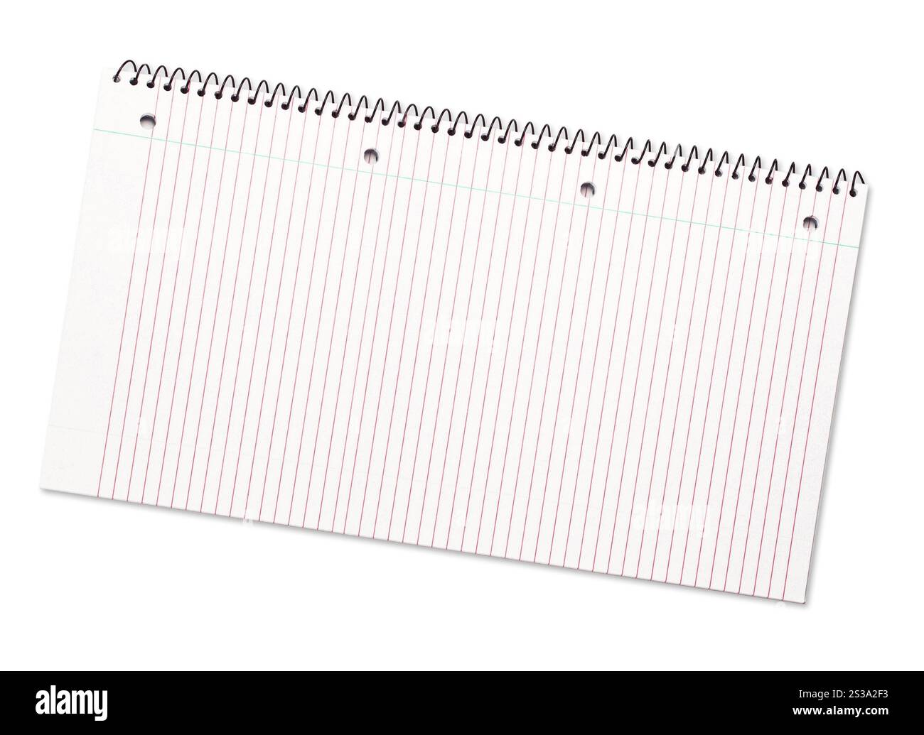 Leeres Papier isoliert auf weißem Hintergrund. Leeres Papier isoliert auf weiß Stockfoto