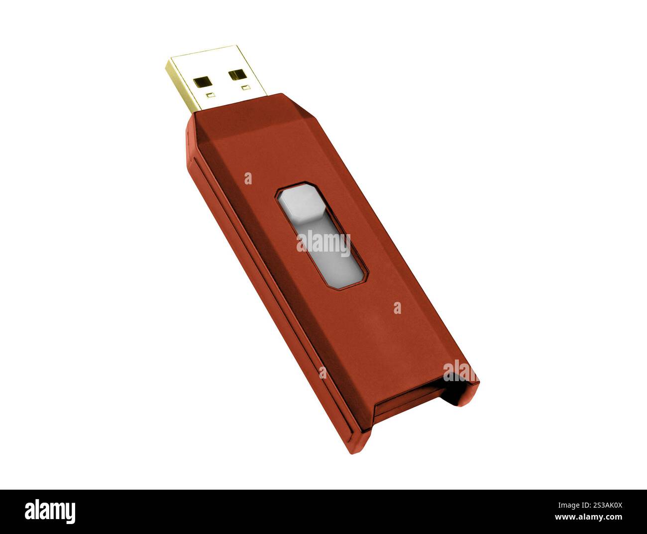 Flash-Laufwerk isoliert auf weiß. Flash-Laufwerk Stockfoto