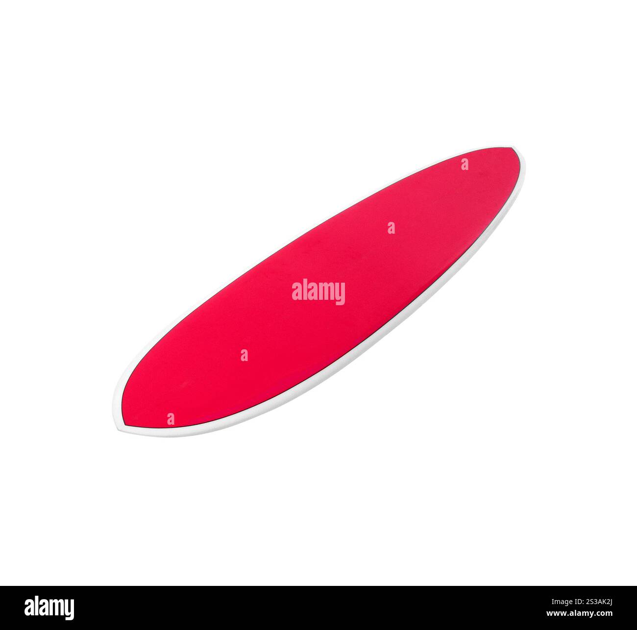 Surfbrett isoliert auf weiß Stockfoto