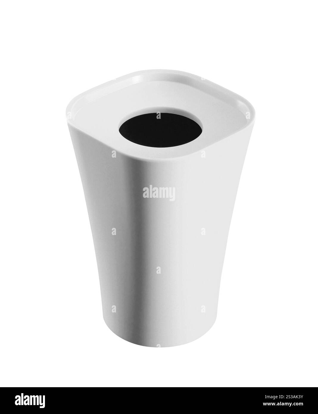 Hellweiße Vase isoliert auf weiß. Hellrosa Vase isoliert auf weiß Stockfoto