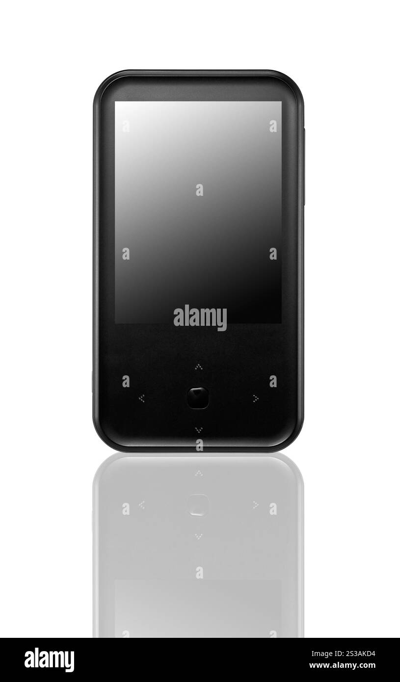 Media Player auf weißem Hintergrund isoliert. Media Player isoliert auf weiß Stockfoto