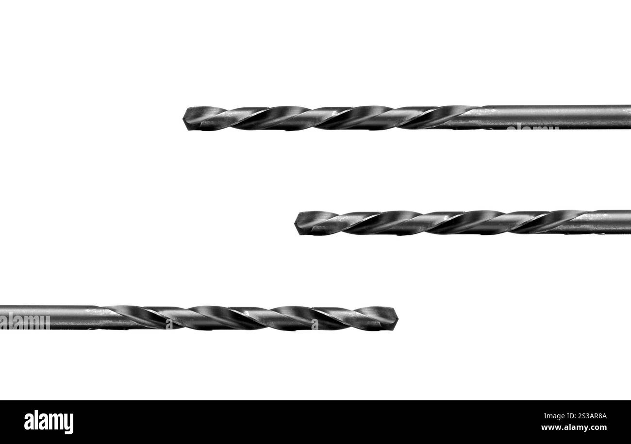 Bohrer isoliert auf weißem Hintergrund. Bohrer, isoliert auf weiß Stockfoto