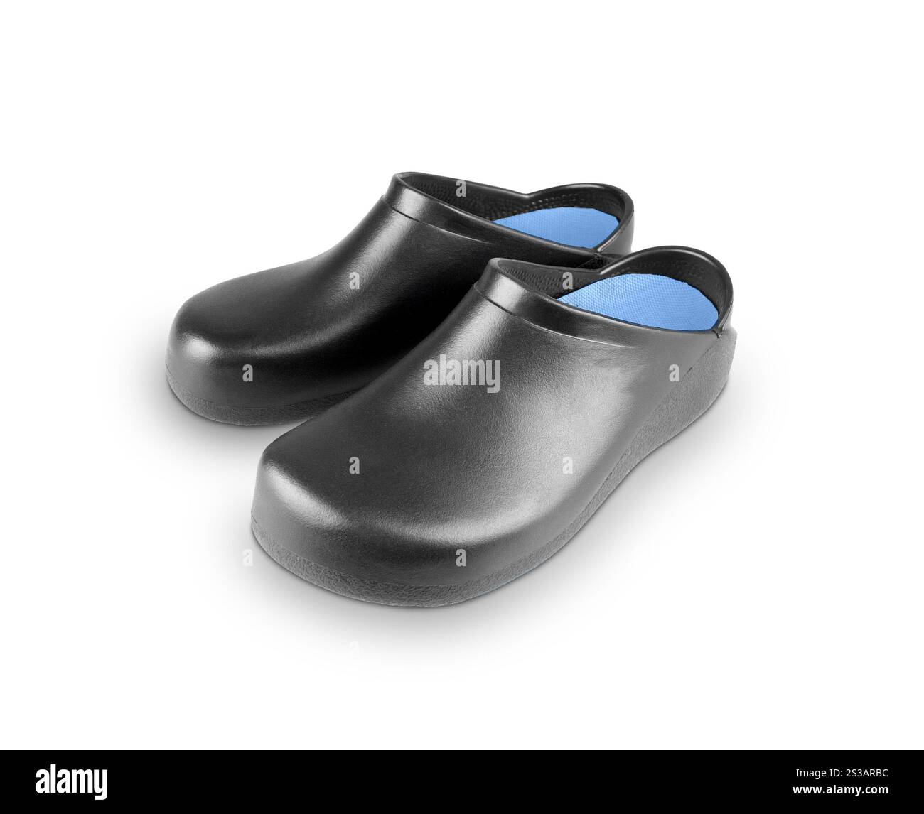 Gummistiefel isoliert auf weißem Hintergrund. Gummistiefel isoliert auf weißem Hintergrund Stockfoto