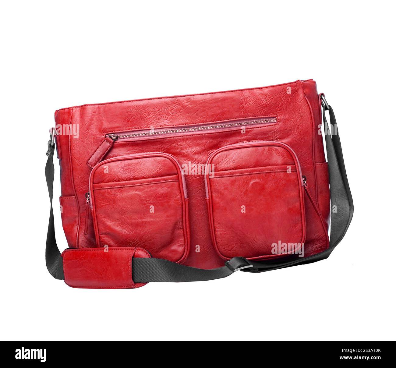 Rote Sporttasche. Blaue Sporttasche Stockfoto