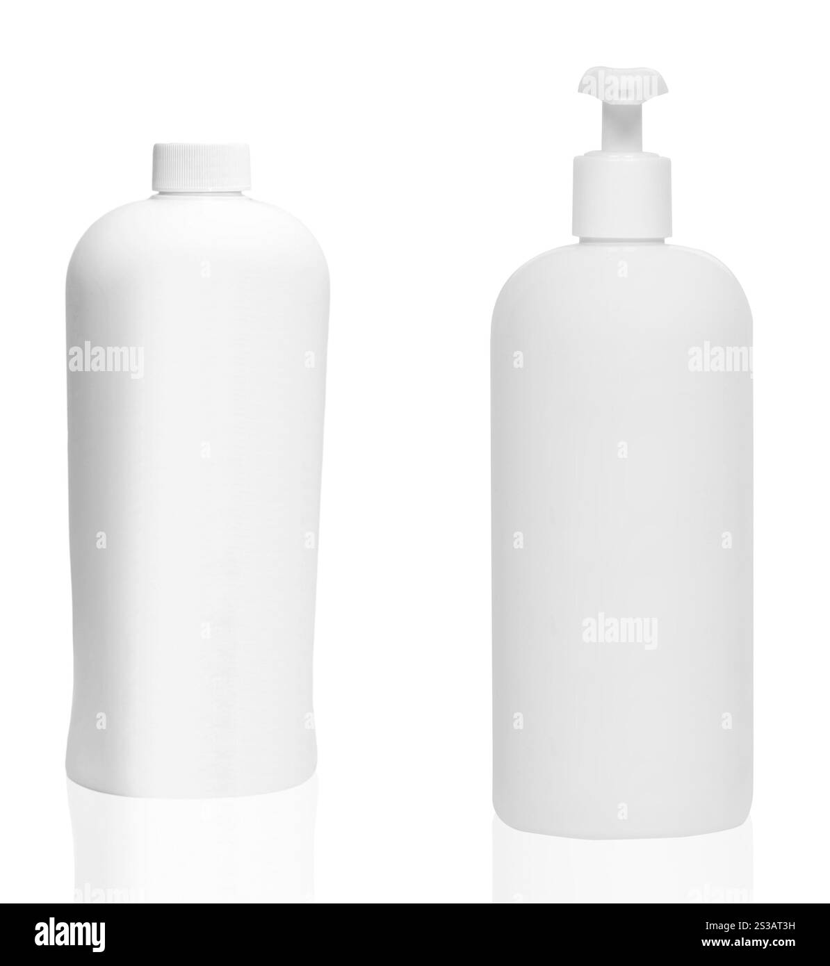 Spenderpumpe Für Gel, Schaum Oder Flüssigseife Kunststoffflasche Weiß. Gel-, Schaum- Oder Flüssigseifenspender Pumpe Kunststoffflasche Stockfoto