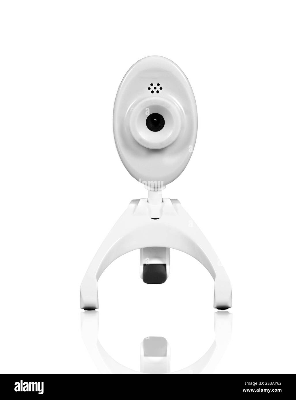 Webkamera, isoliert auf weiß, Beschneidungspfad enthalten. Webkamera Stockfoto