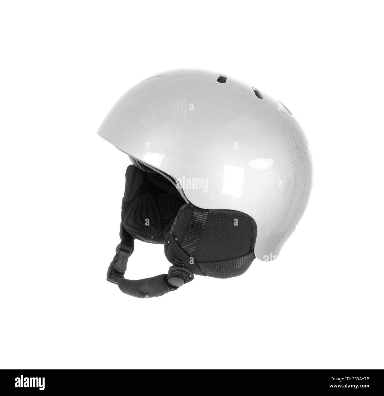 Weißer Helm isoliert auf weißem Hintergrund. Weißer Helm Stockfoto