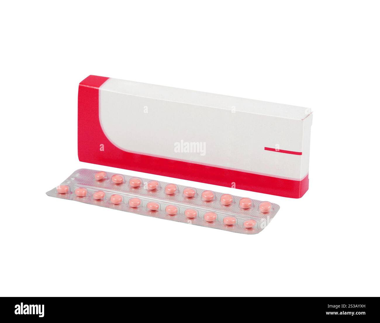 Tabletten isoliert auf weißem Hintergrund. Tabletten Stockfoto