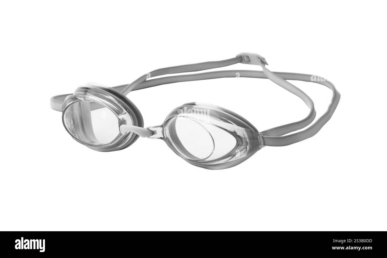 Schwimmbrille isoliert auf weißem Hintergrund. Schwimmbrille Stockfoto