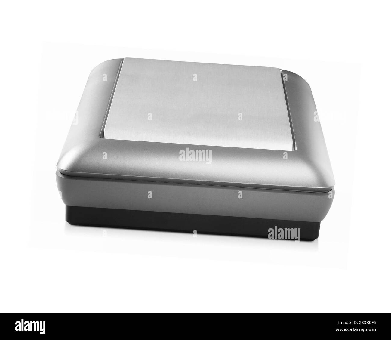 Scanner Nahaufnahme, Geschäftskonzept isoliert auf weißem Hintergrund. Scanner Nahaufnahme, Geschäftskonzept Stockfoto