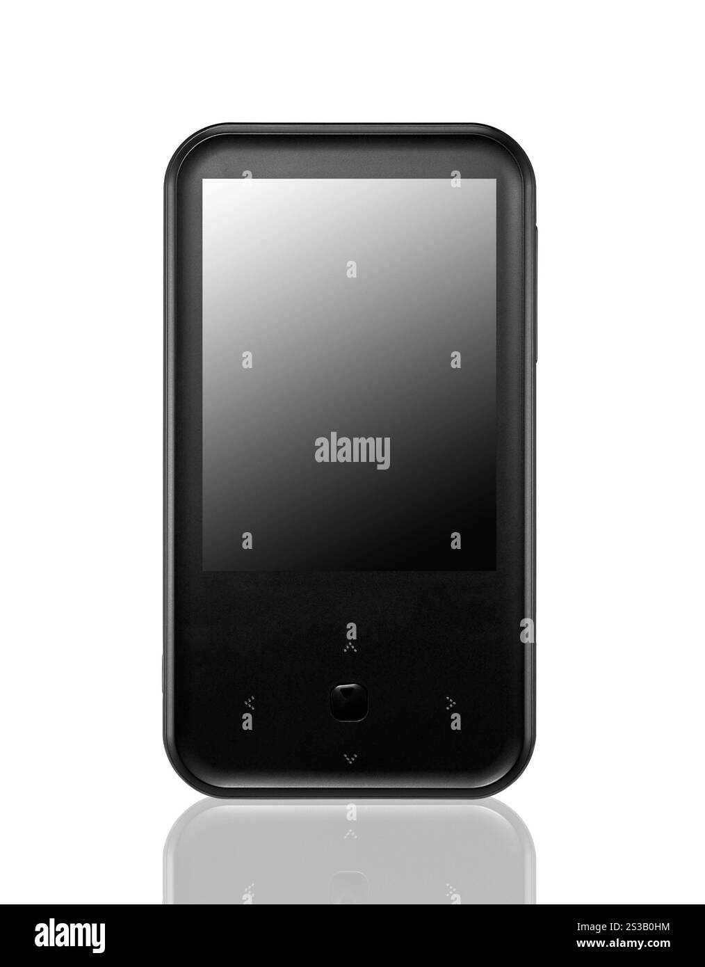 Media Player auf weißem Hintergrund isoliert. Media Player isoliert auf weiß Stockfoto
