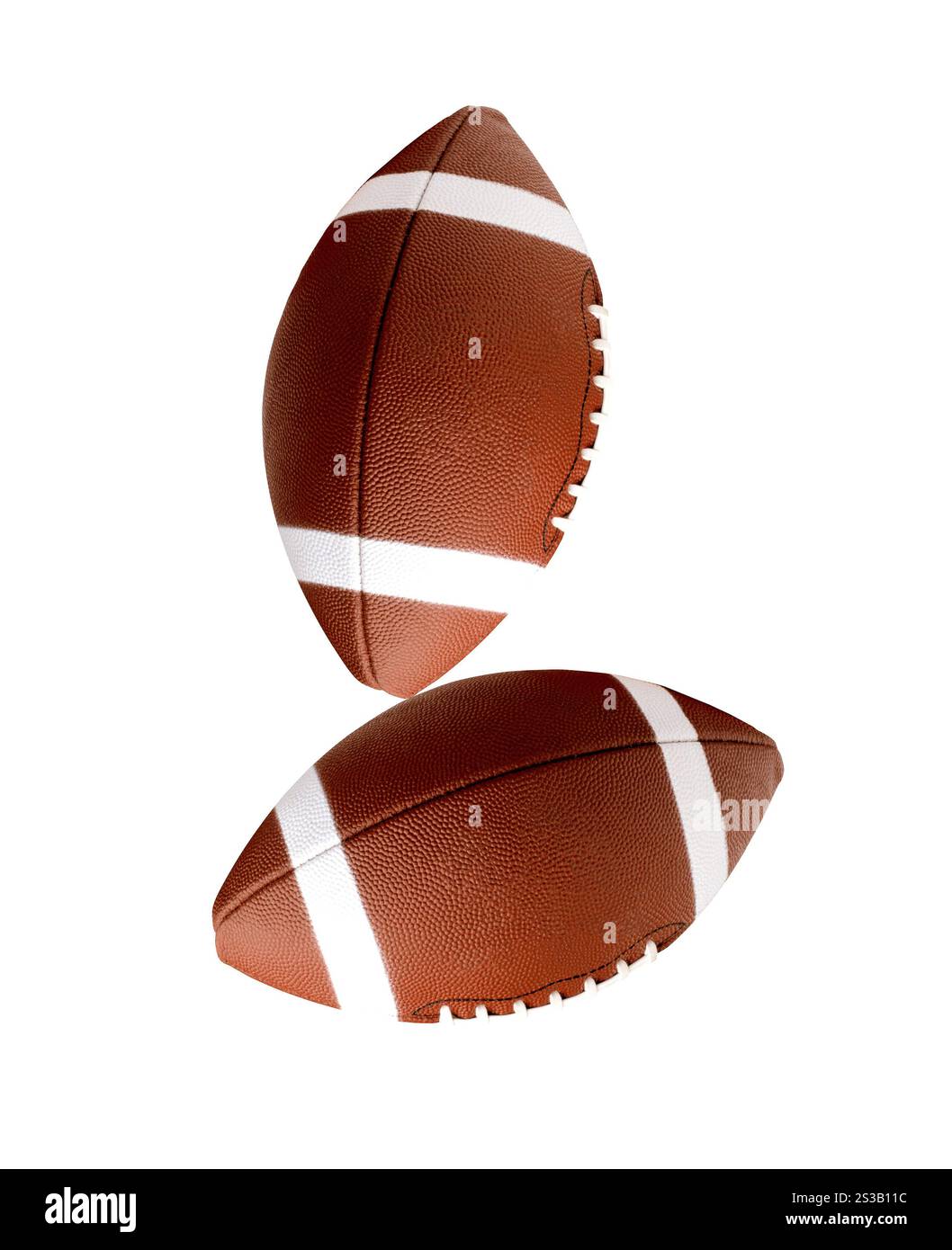 Bälle für american Football isoliert auf weißem Hintergrund. Bälle für american Football Stockfoto