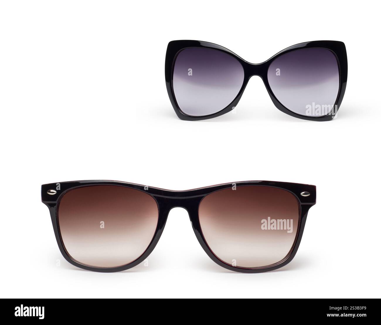 Modische Sonnenbrille isoliert auf weiß. Modische Sonnenbrille isoliert Stockfoto