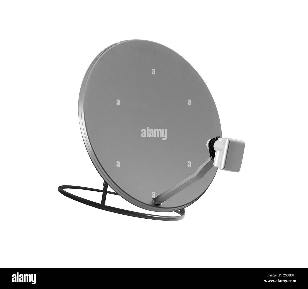 Isolierte Satelitschale auf weißem Hintergrund. Isolierte Satelitschale Stockfoto