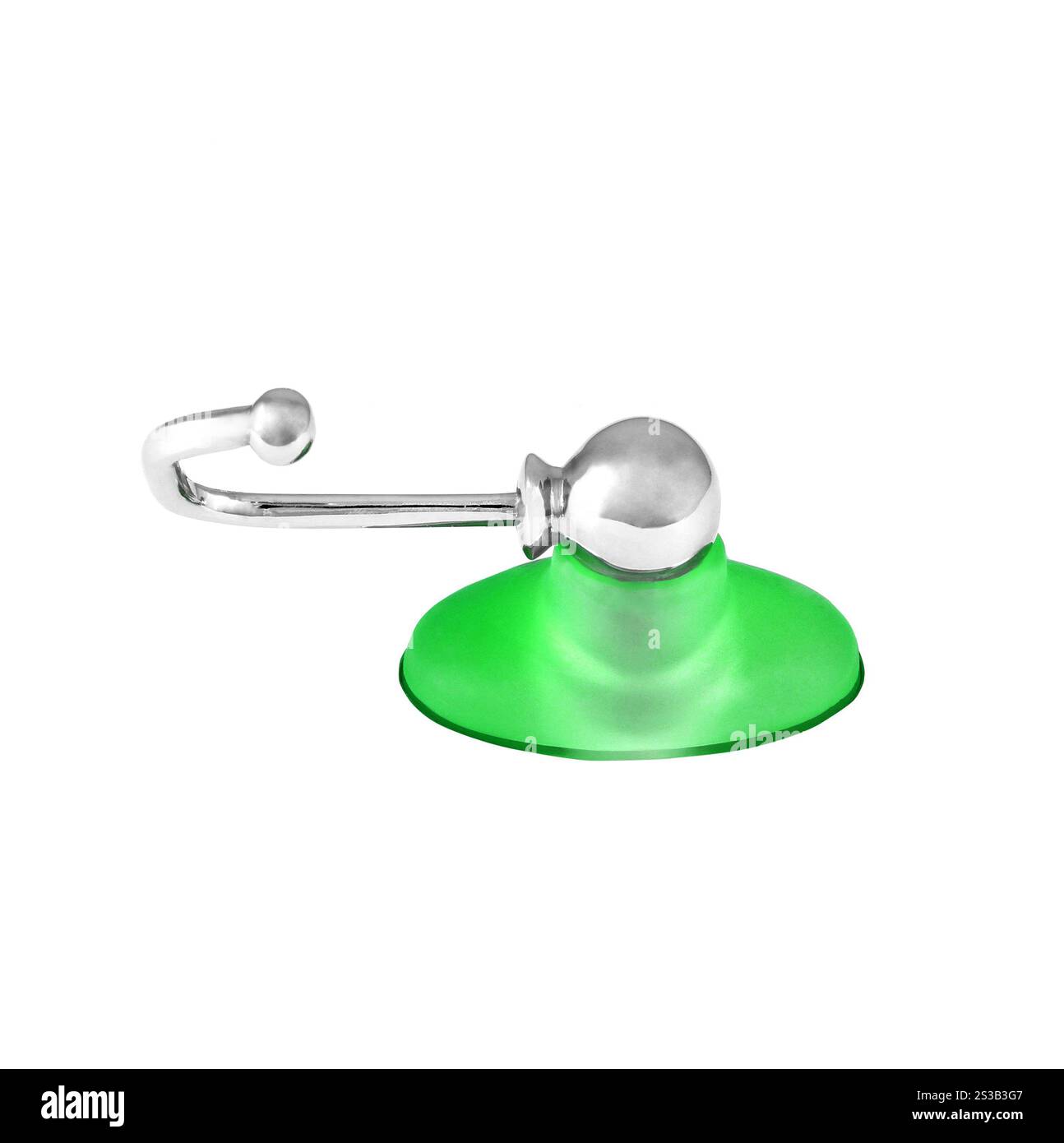 Wandhakenbügel isoliert auf weißem Hintergrund. Wandhaken Stockfoto