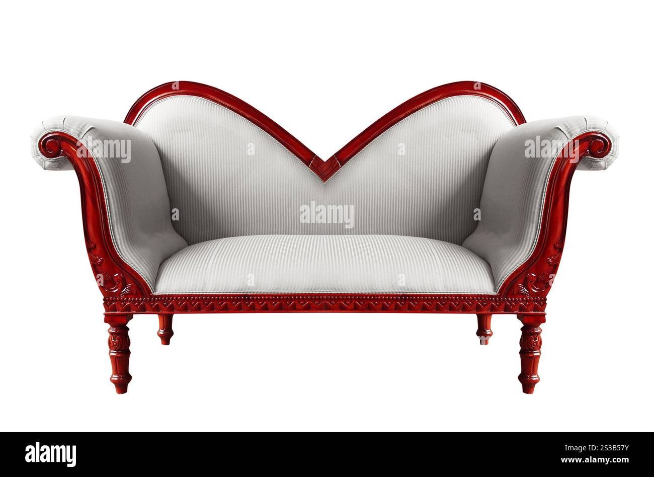 Luxuriöser Sessel isoliert auf weißem Hintergrund. Luxuriöser Sessel Stockfoto