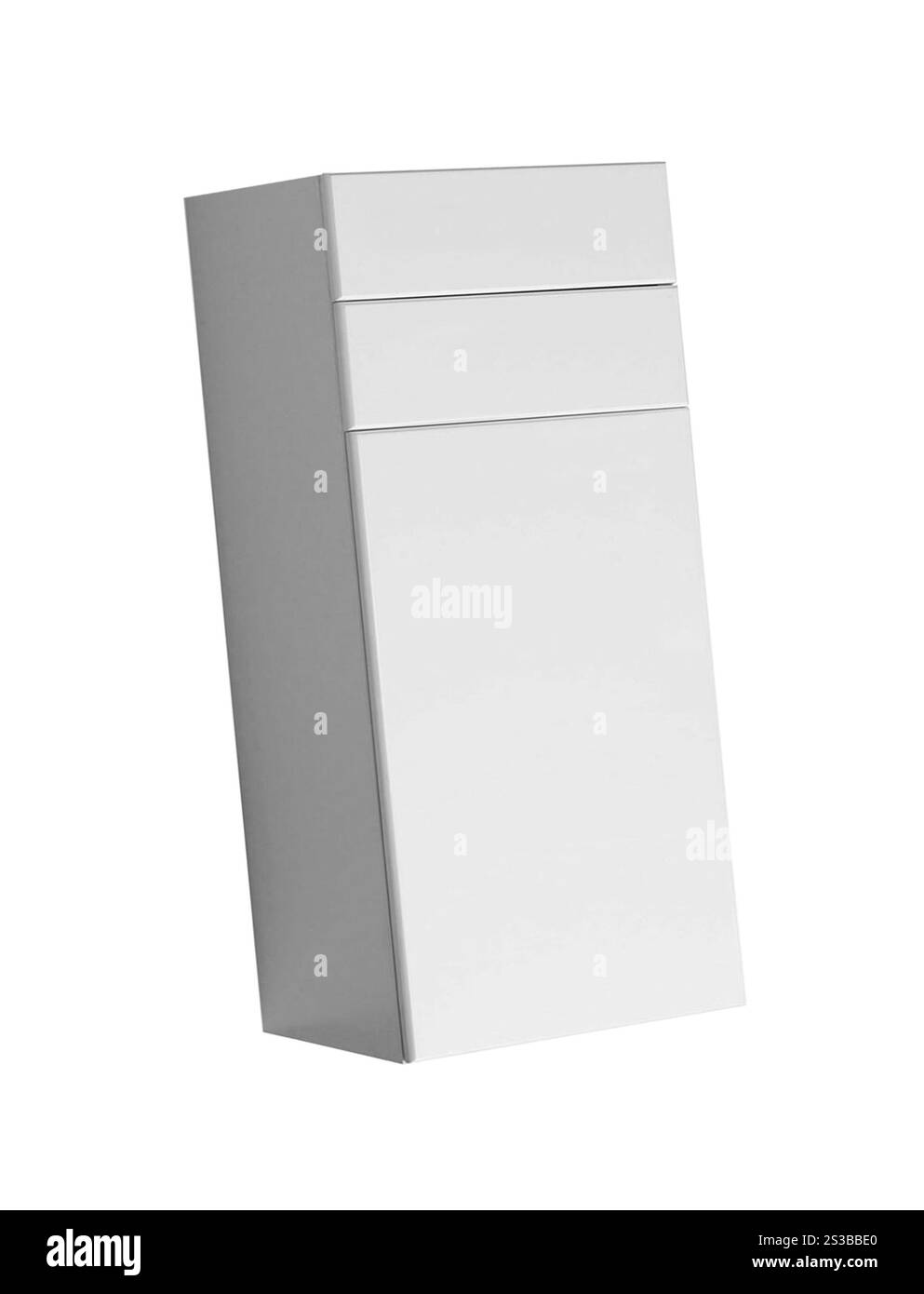 Weiße Holzkommode isoliert. Weiße Holzkommode Stockfoto