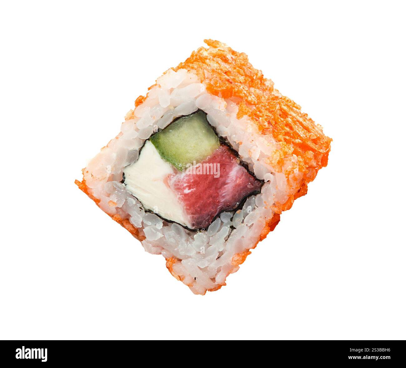 Sushi isoliert auf weißem Hintergrund. Sushi isoliert auf weiß Stockfoto