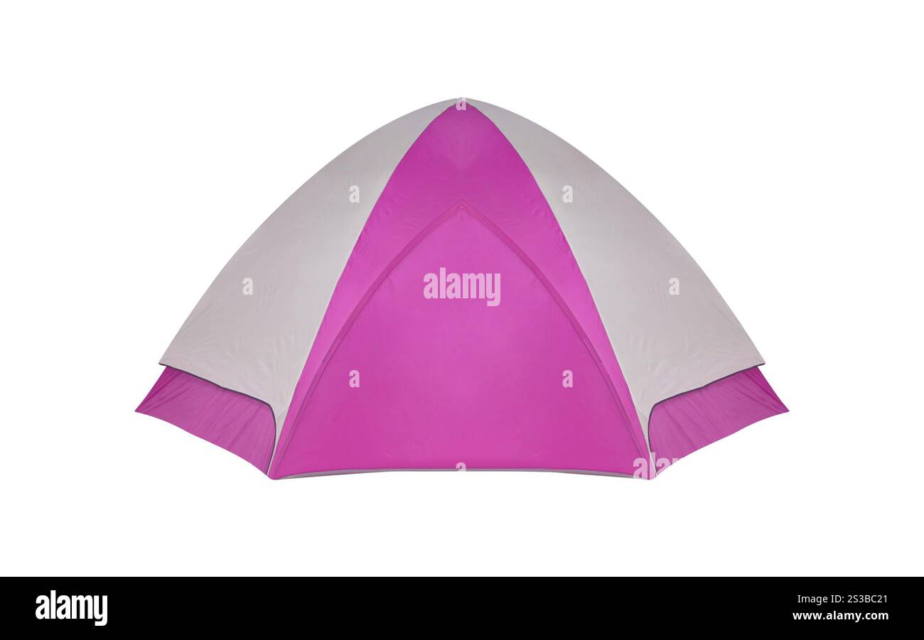 Ein Zelt isoliert auf weiß Stockfoto