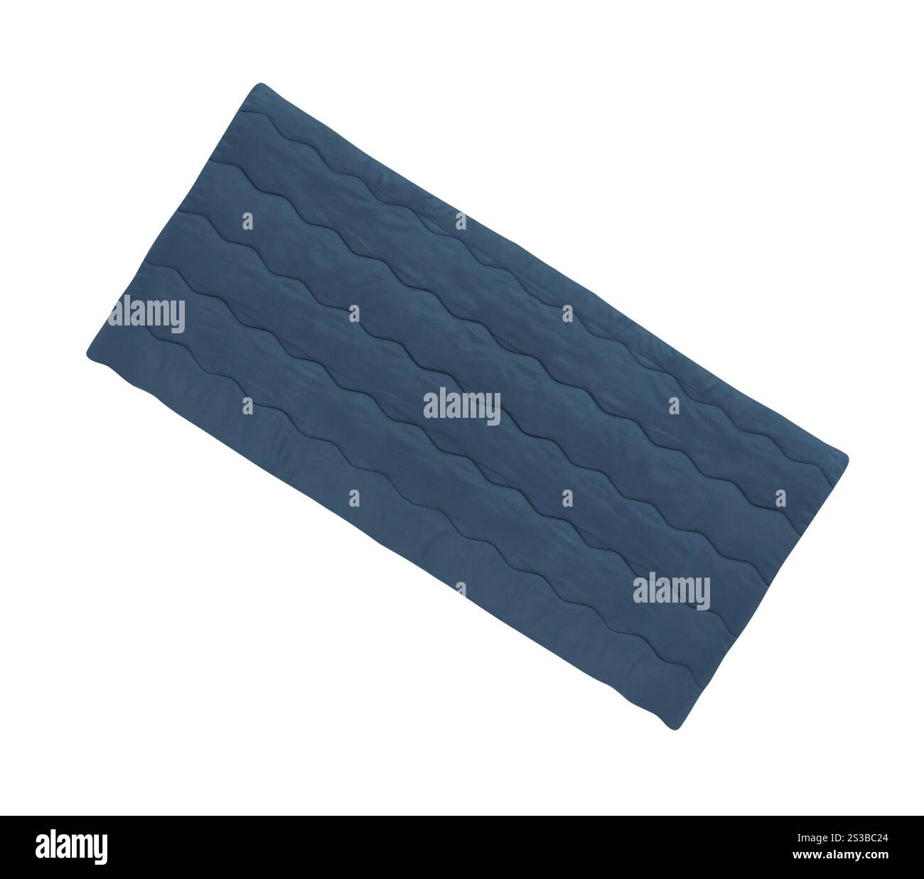 Blaue Luftmatratze isoliert. Violette Luftmatratze isoliert Stockfoto