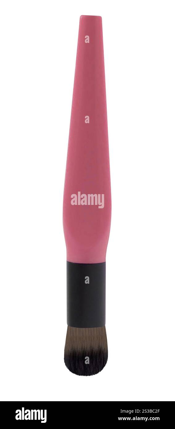 Make-up-Bürstenpuder, isoliert Stockfoto