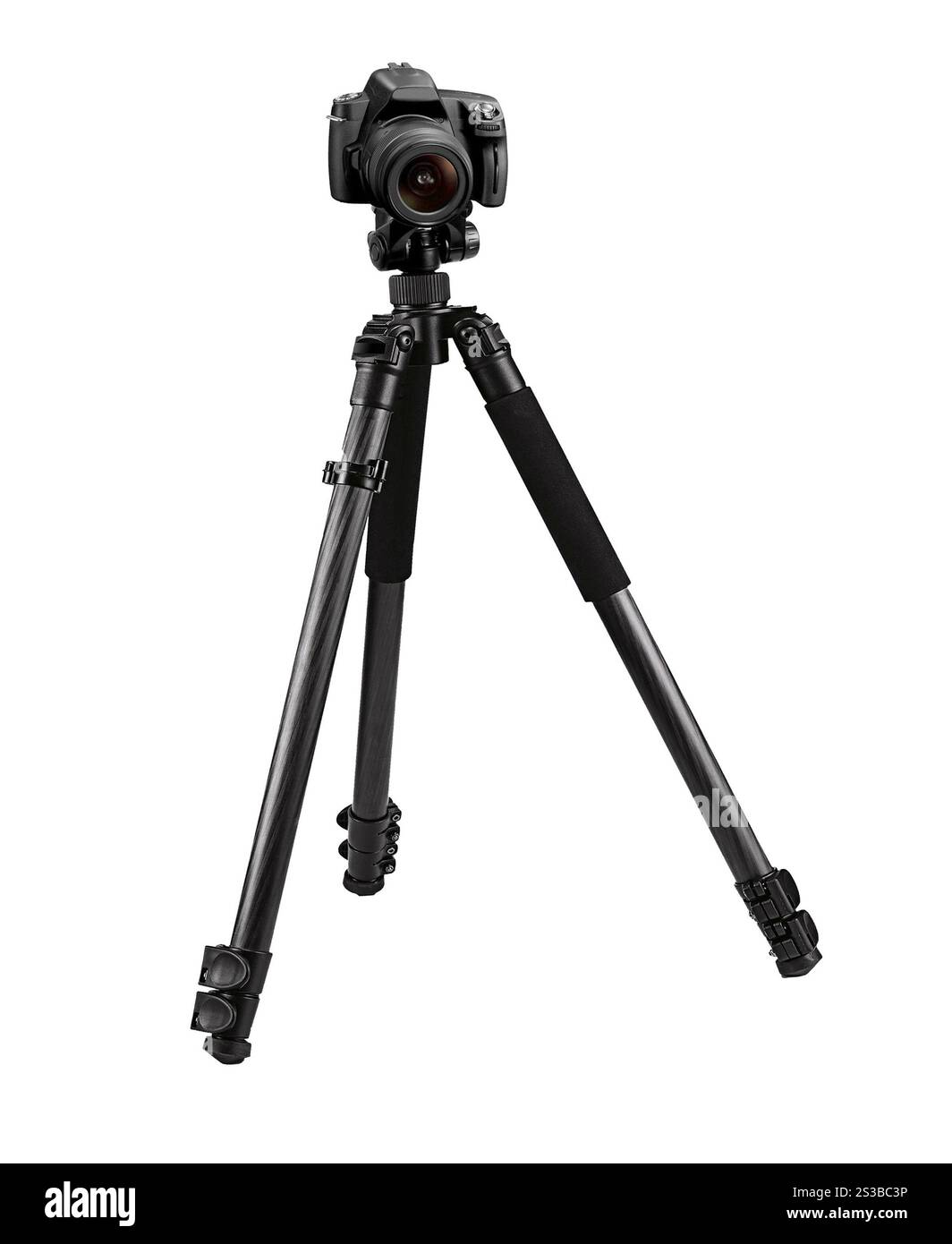 Die Digitalkamera ist auf weißem Hintergrund isoliert. Die Digitalkamera ist isoliert Stockfoto
