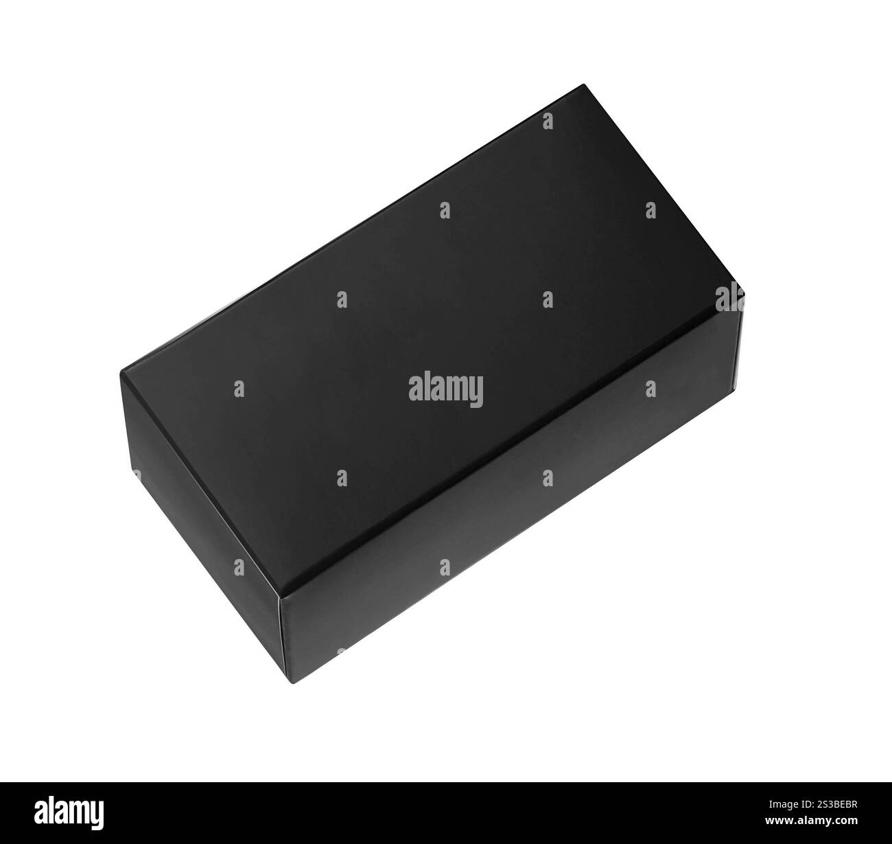 Black Box isoliert auf weißem Hintergrund. Blackbox isoliert Stockfoto