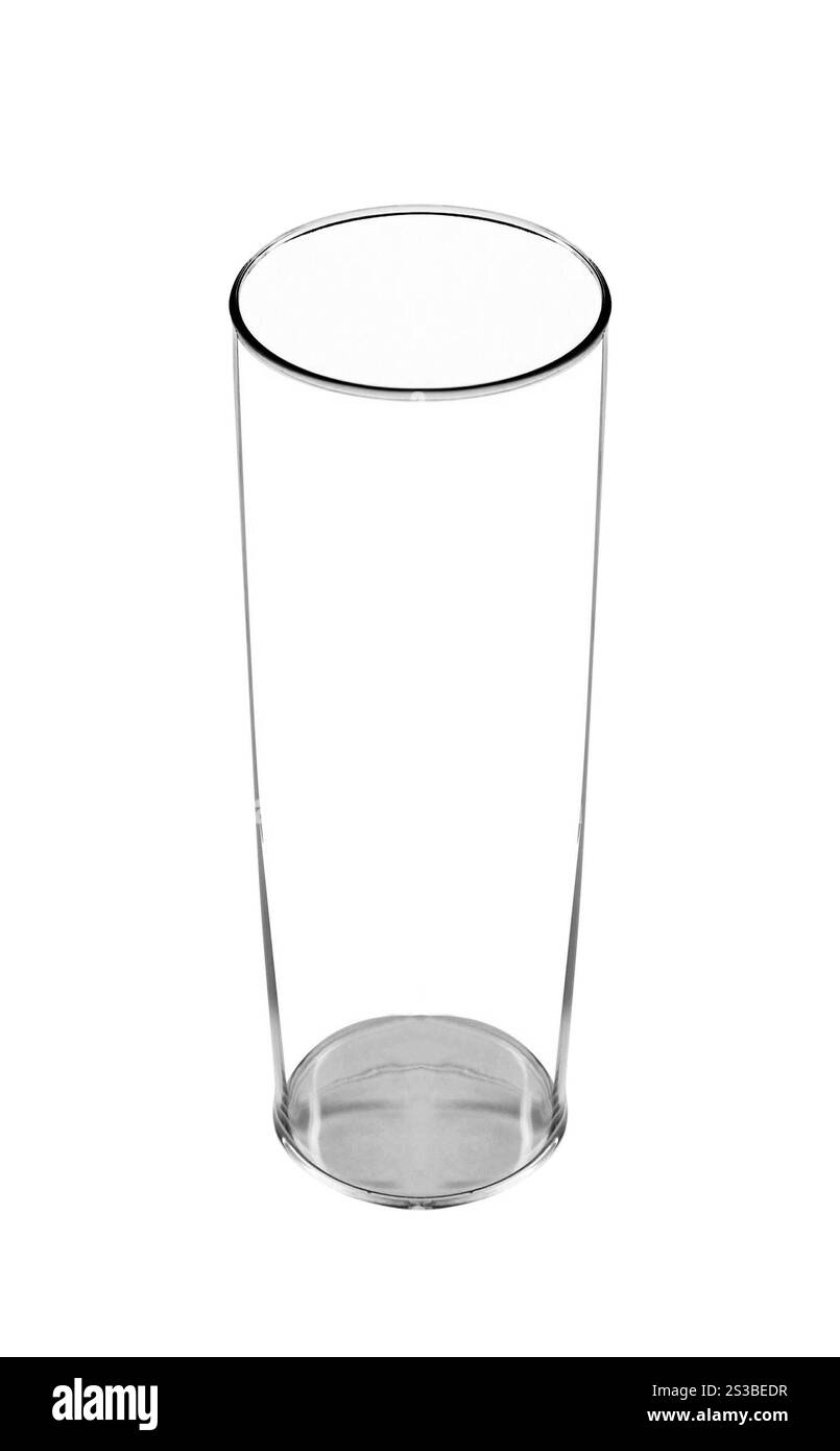 Kunststoff-Glas isoliert auf weiss Stockfoto