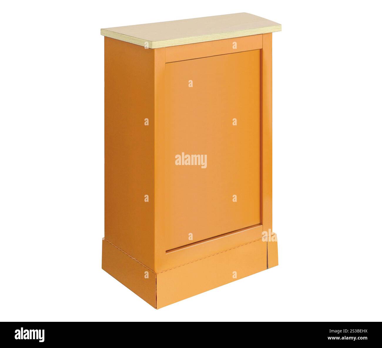 Holzpodium isoliert Stockfoto