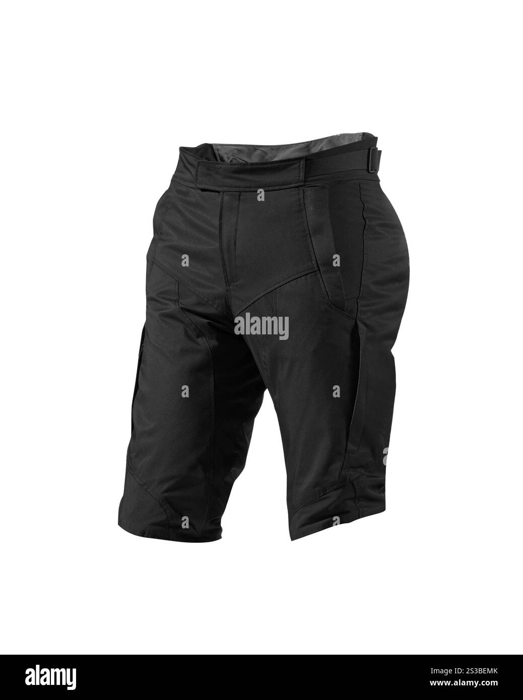 Schwarze Shorts isoliert auf weiß Stockfoto