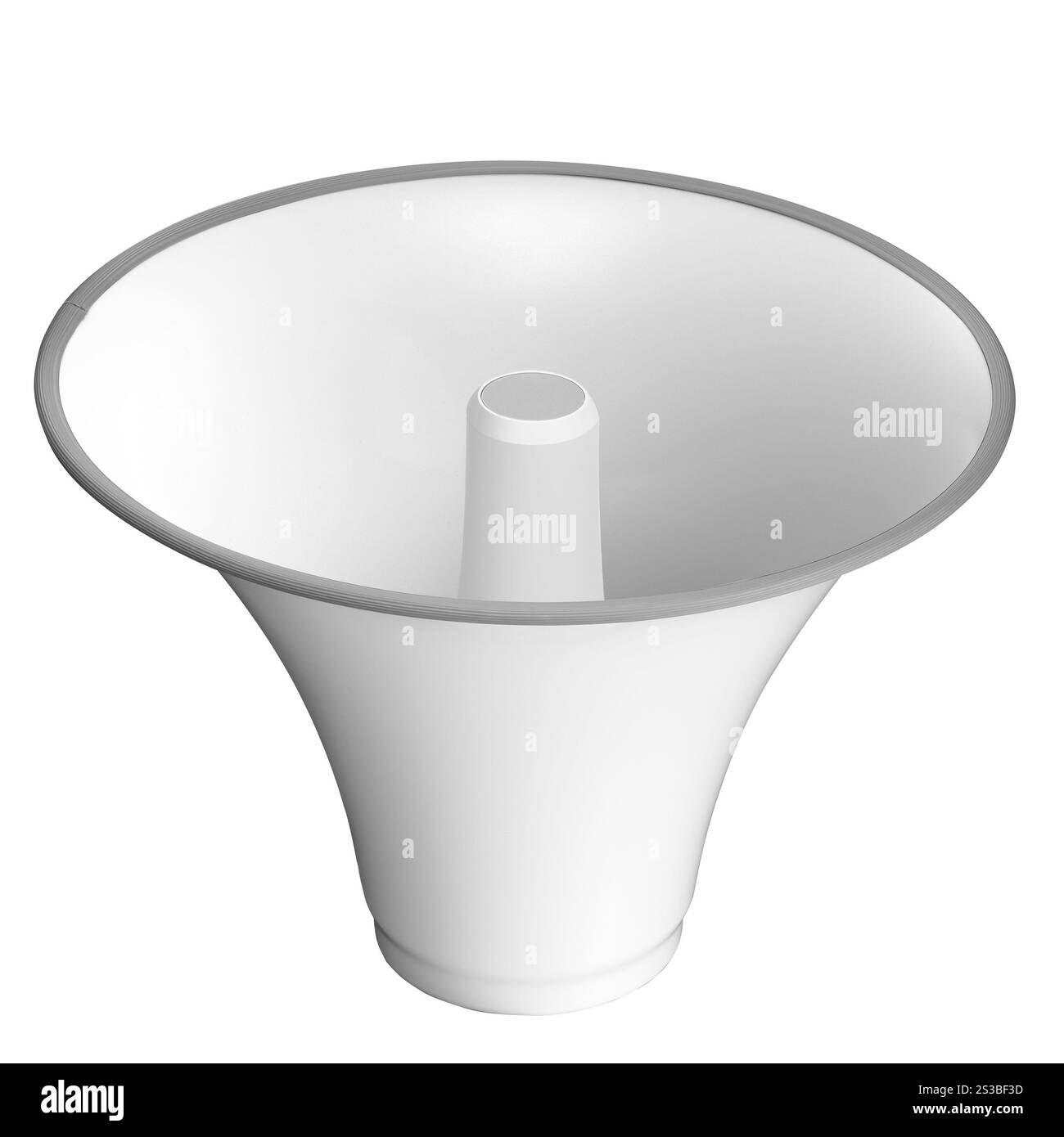 Megaphon isoliert auf weißem Hintergrund. Megaphon Stockfoto